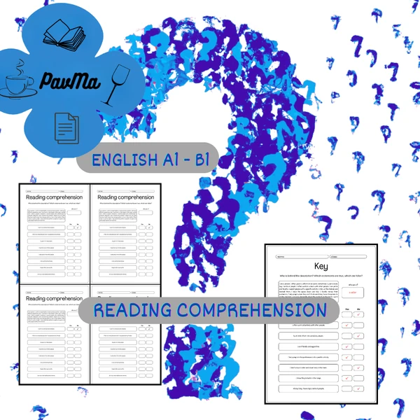 Reading comprehension ENGLISH Who am I? PRAVDA či NEPRAVDA