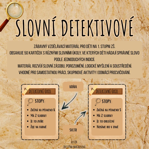 Slovní detektivové - 50 hádankových kartiček