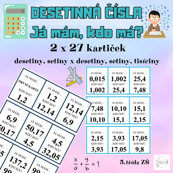 DESETINNÁ ČÍSLA - Já mám, kdo má