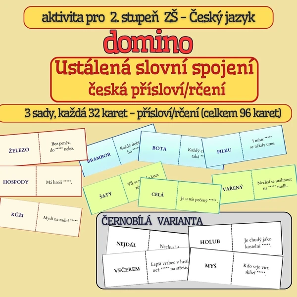 Domino - česká přísloví a rčení