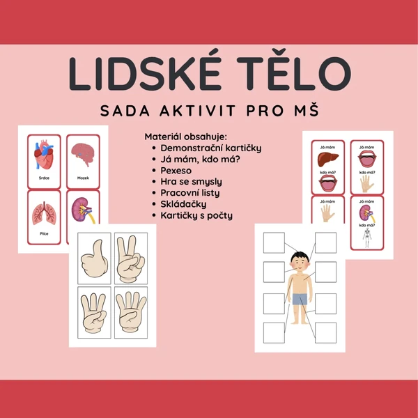 Lidské tělo- sada aktivit pro MŠ