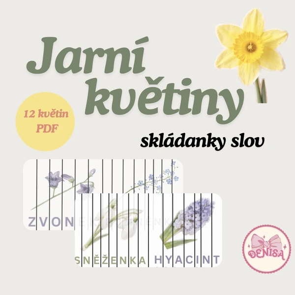 Jarní květiny - skládačky