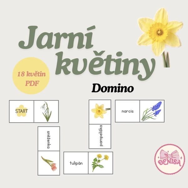 Jarní květiny - domino