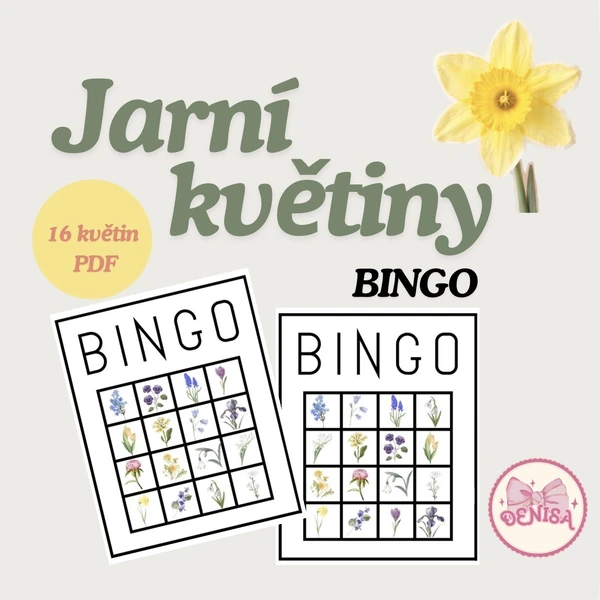 Jarní květiny - bingo
