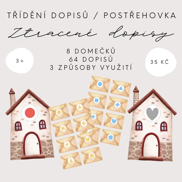 Třídění dopisů (aktivita k povolání - pošťák)