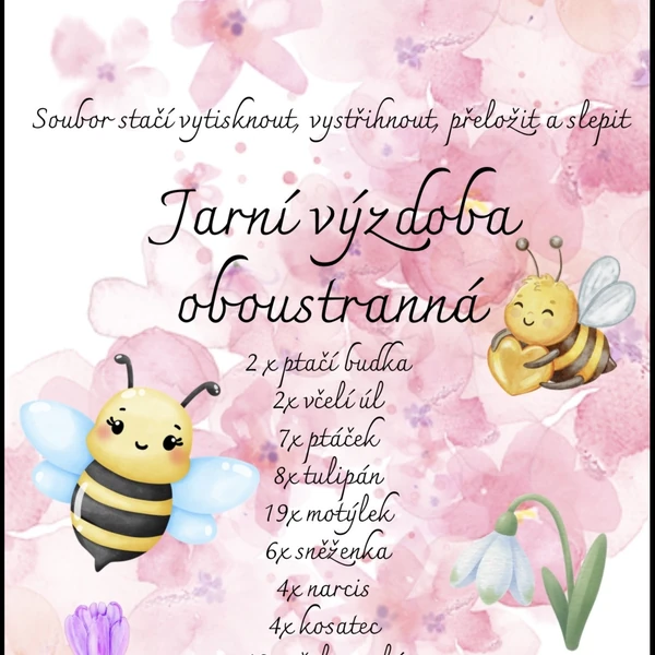 Oboustranná jarní výzdoba 🐝
