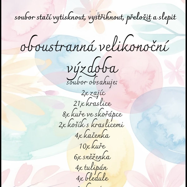 Velikonoční výzdoba oboustranná 🐣