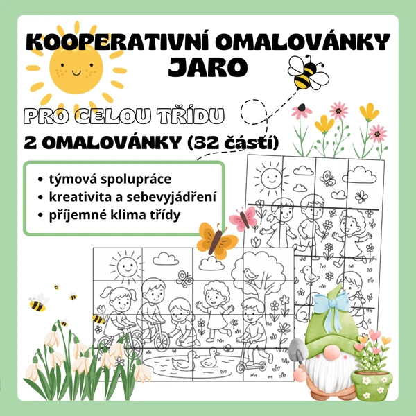 Kooperativní omalovánky - JARO