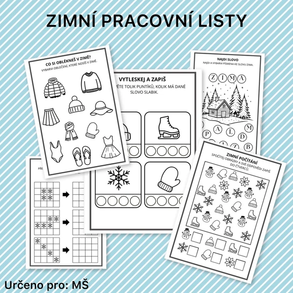 ZIMNÍ PRACOVNÍ LISTY
