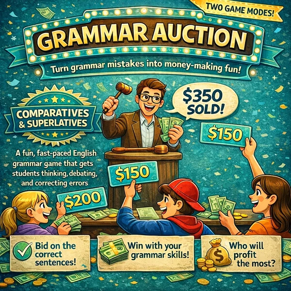 Grammar Auction: Comparatives / Superlatives - A2
