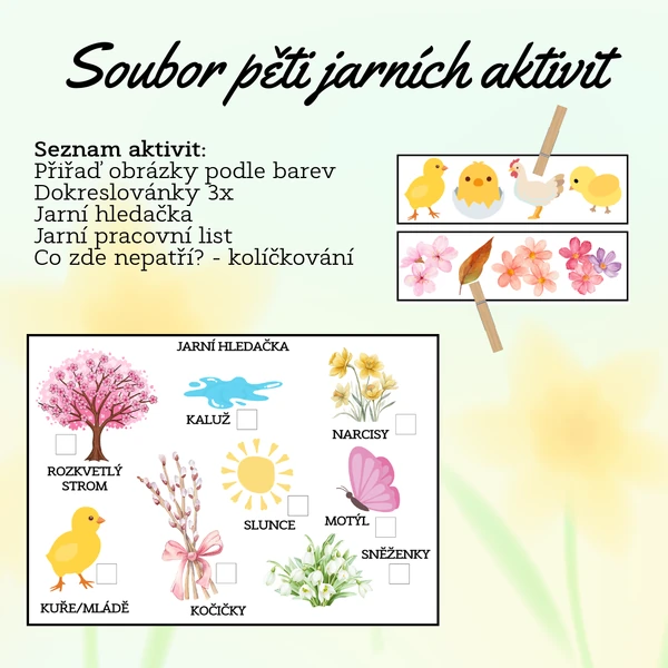 Soubor pěti jarních aktivit