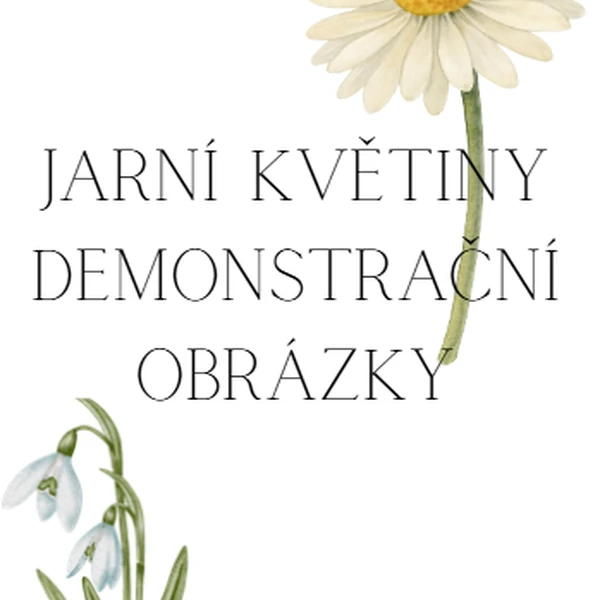 Jarní květiny - demonstrační obrázky