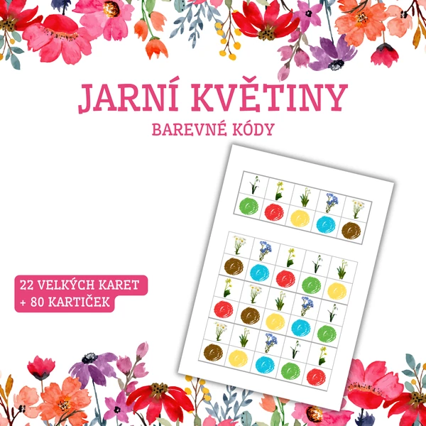 JARNÍ KVĚTINY - barevné kódy