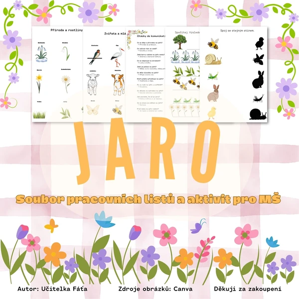 Jaro - soubor pracovních listů a aktivit pro MŠ