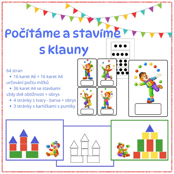 Karneval - počítáme a stavíme s klauny