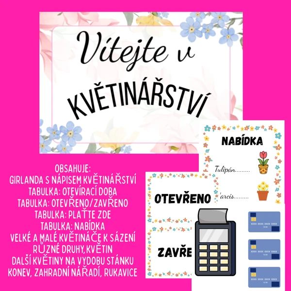 VÍTEJTE V KVĚTINÁŘSTVÍ - STÁNEK PRO DĚTI