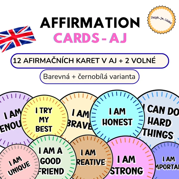 Affirmation cards - Afirmační karty AJ