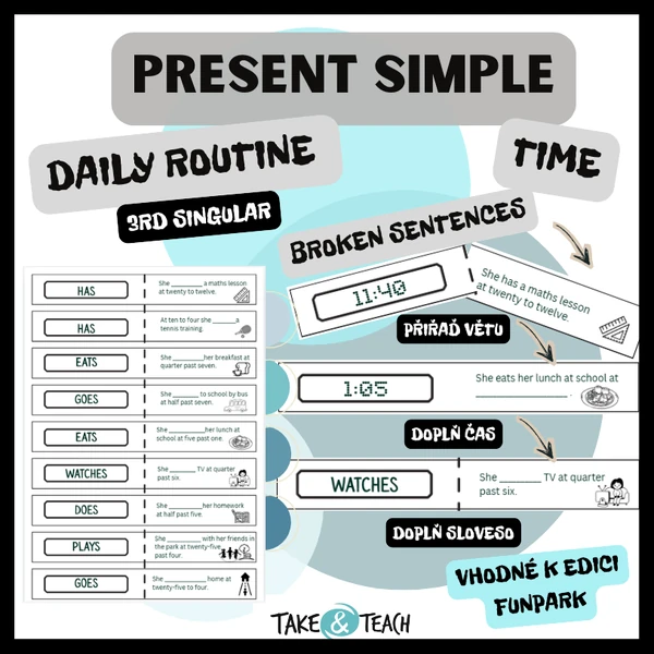 DAILY ROUTINE + PRESENT SIMPLE + TIME 