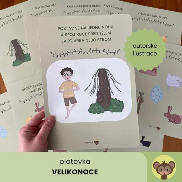 Plotovka Velikonoce - veselé aktivity na plot nebo stromy v okolí školky 