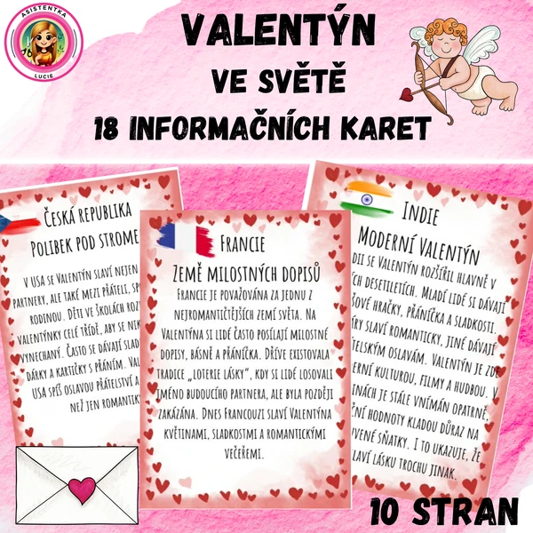 Valentýn ve světě - 18 informačních karet