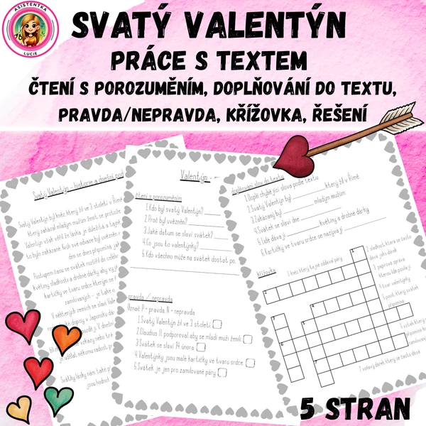 Valentýn - práce s textem