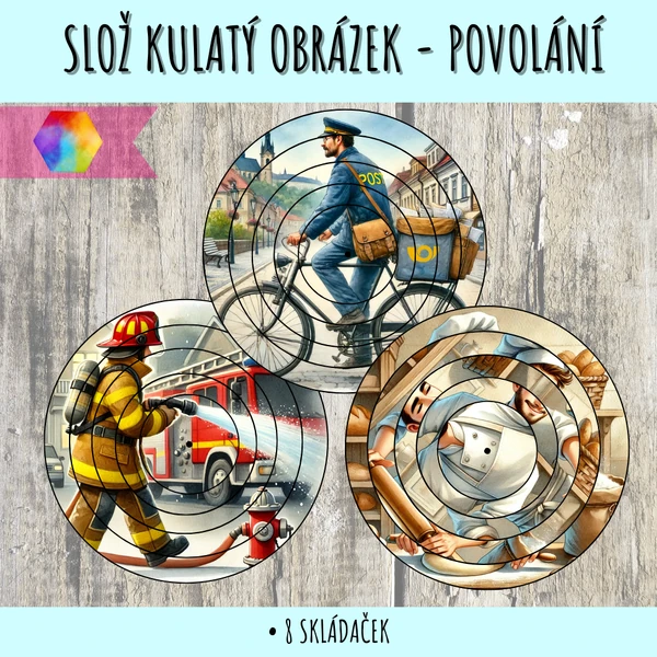 Otočné puzzle - povolání