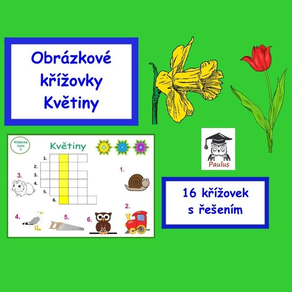 Obrázkové křížovky Květiny