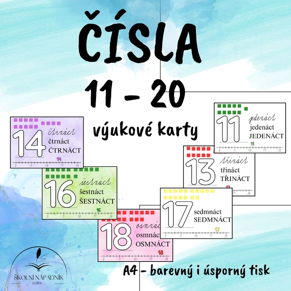 Číslice 11 - 20
