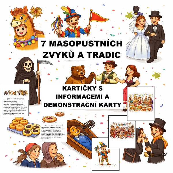 Masopust zvyky a tradice - informace a demonstrační karty