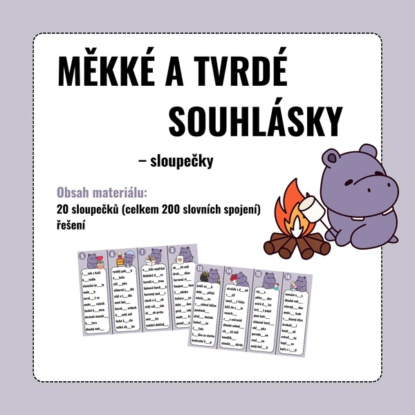 MĚKKÉ A TVRDÉ SOUHLÁSKY – sloupečky