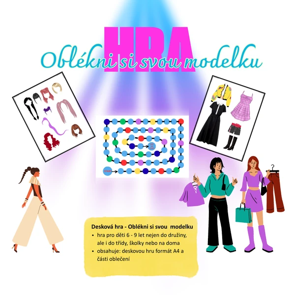 DESKOVÁ HRA - OBLÉKNI SI SVOU MODELKU