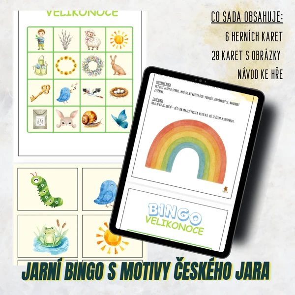 Jarní bingo s motivy českého jara 