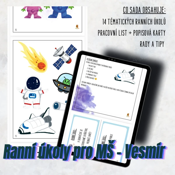Ranní úkoly pro MŠ - Vesmír