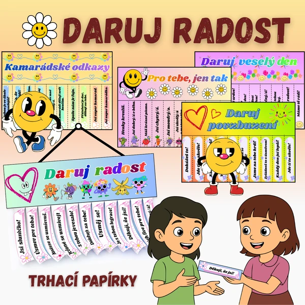 Daruj radost - trhací papírky