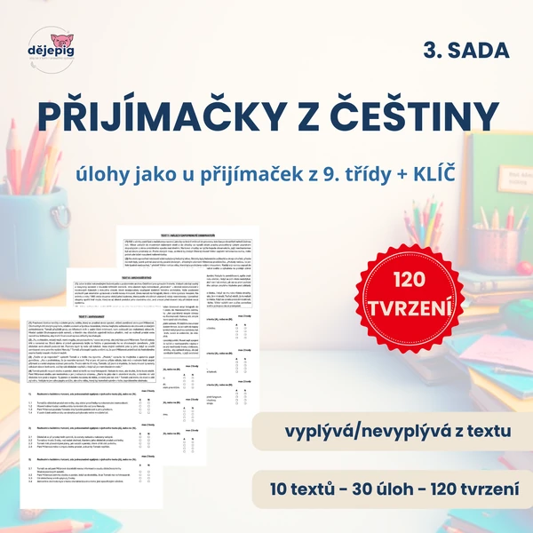 Přijímačky z češtiny (9. třída) - porozumění textu [3. SADA]