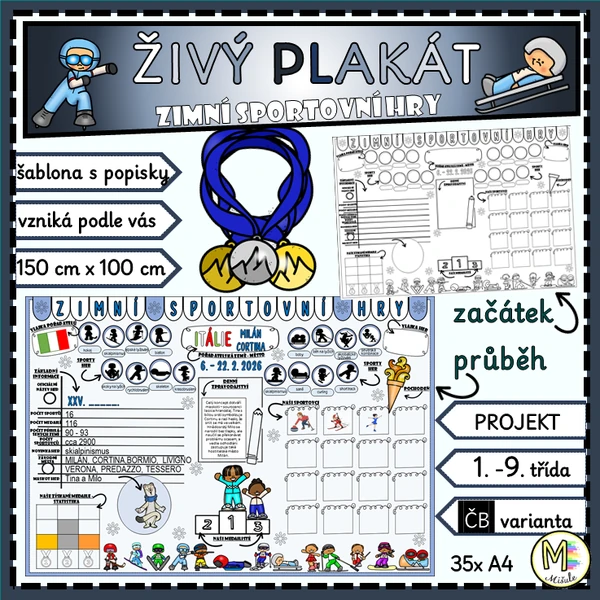 ŽIVÝ PLAKÁT - ZIMNÍ SPORTOVNÍ HRY