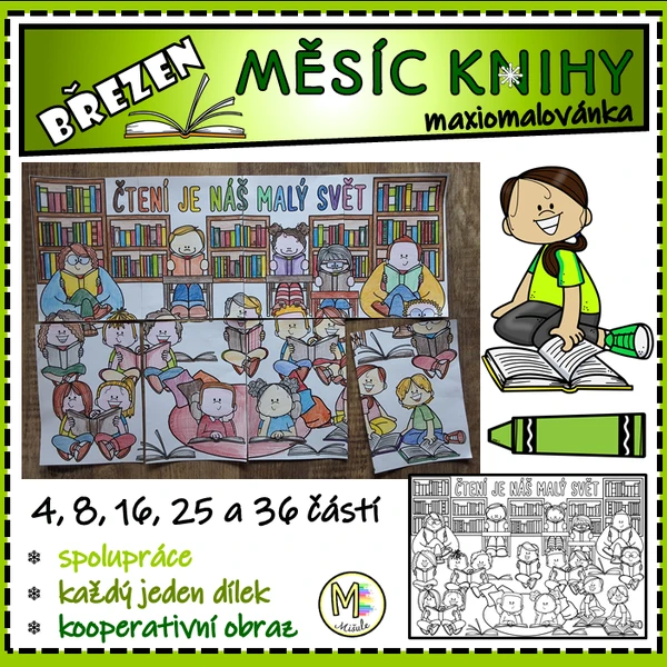 BŘEZEN - MĚSÍC KNIHY - KOOPERATIVNÍ OBRAZ