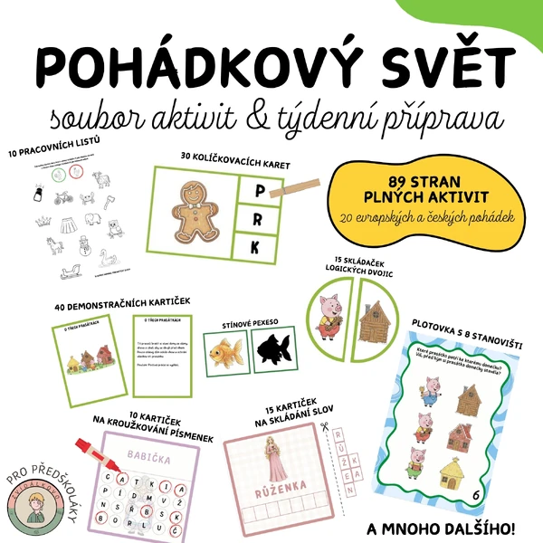 Pohádkový svět - soubor aktivit & týdenní příprava pro MŠ