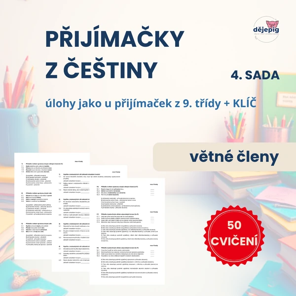 Přijímačky z češtiny (9. třída) - větné členy [4. SADA]