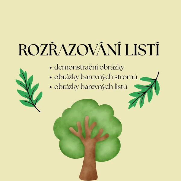 Stromy - třídění podle barev