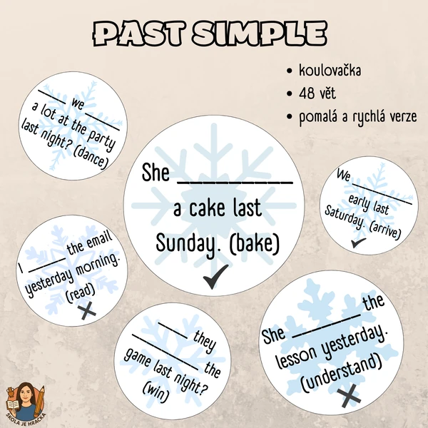 Sněhová bitva - past simple