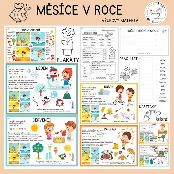Měsíce v roce – výukový materiál