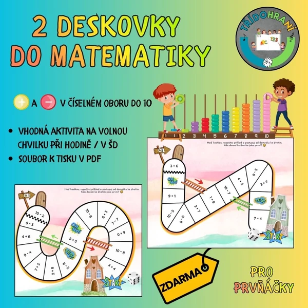 DESKOVKY DO MATEMATIKY - sčítání a odčítání do 10