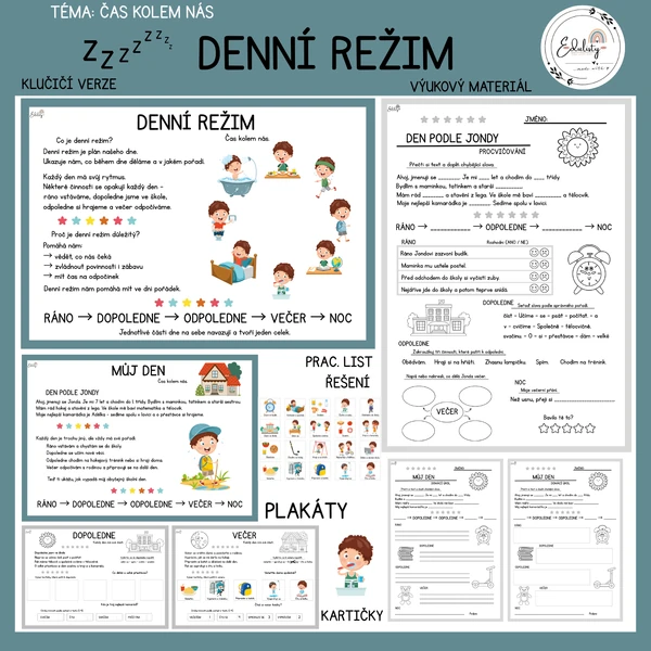 Denní režim – výukový materiál (klučičí verze)
