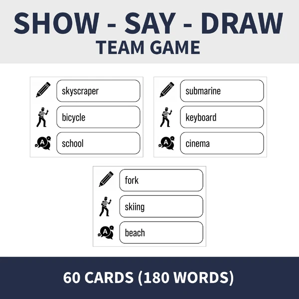 SHOW, SAY, DRAW (týmová hra)