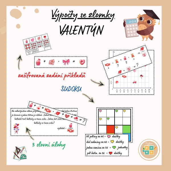 Výpočty se zlomky - VALENTÝN