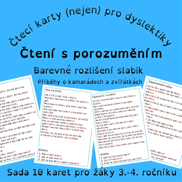 Čtení s porozuměním – slabikované texty (3.–4. ročník)