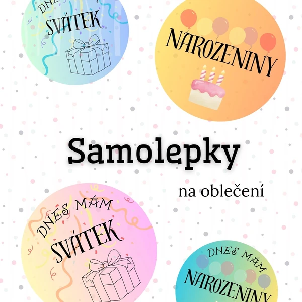 Samolepky narozeniny a svátek