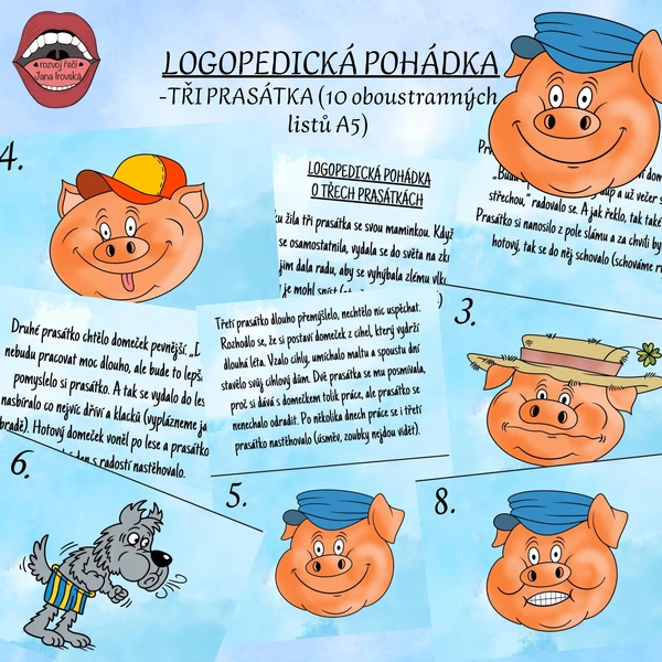 LOGOPEDICKÁ POHÁDKA: TŘI PRASÁTKA