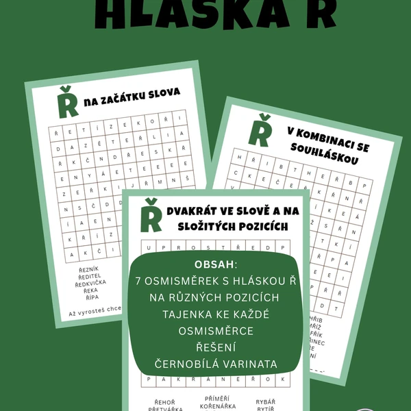 Logopedické osmisměrky - hláska Ř
